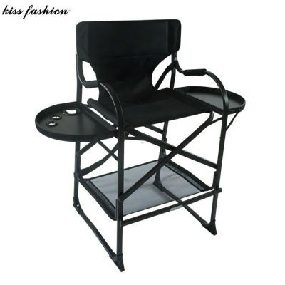 China Traditional Chair for Makeup Artist, Black White Pink Aluminum Folding Standing Portable High Adjustable Foldable Makeup Chair for Sale for sale