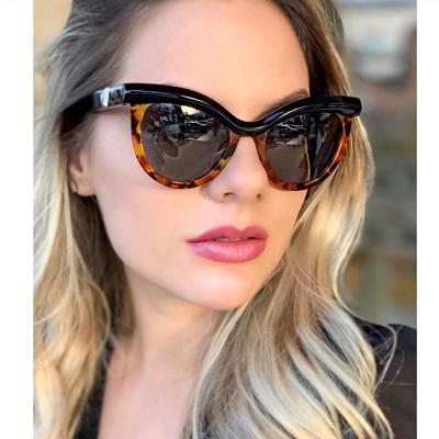 China Fashion cat eye cross border cat eye sunglasses for ladies sol sol ombre custom resin sunglasses with logo for sale