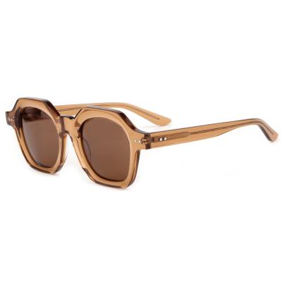 China Fashion Sunglasses Wholesale Polarized Retro Oculos De Sol Sunglasses Women Men Acetate Stylish Frame Men for sale