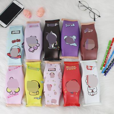 China Promotion Gift Wholesale Kpop Sell Pencil Bag Bt2-1 Bangtan Cartoon Stationery Storage Bag for sale