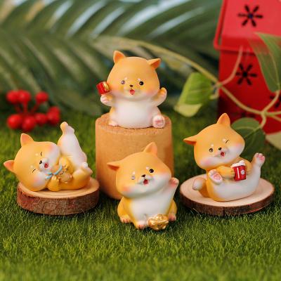 China China Resin Decoration Opens Cute Cartoon Animal Resin Opens Ornaments For Home Decoration for sale