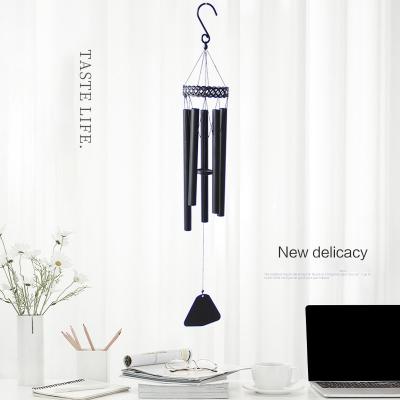 China Europe Customize Black Tube Aluminum Metal Crown Retro Wind Chime Diy Memroial Wind Chime for sale