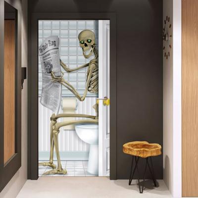 China WALL STICKER Personalized Halloween Printed Waterproof Wall Door Stickers Home Decoration PVC Sticker for sale