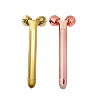 China Handheld Y Shape Vibration Face DEEP CLEANSING Massager, 24k Gold Anti Aging Body Massager Beauty Bar for sale