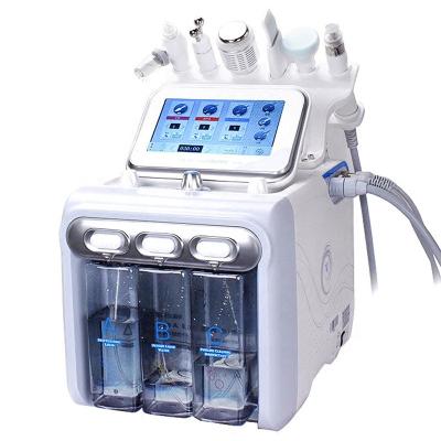 China DEEPLY CLEANING 6 in 1 Small O2 H2 Hydrogen Multifunction Hydrogen Bubble RF Spa Skin Care Ultrasonic Deep Facial Cleansing Equipment for sale