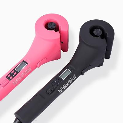 China Magic Pink Hair Curler Automatic Curling Machine Ceramic Hair Wave Roller Wand Iron Curling Styler Automatic Pink Hair Curler With LCD Digital Display Custom Logo for sale