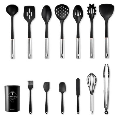 China Sustainable High Quality 14PCS Silicone Kitchen Cookware Set Cooking Tools With Wholesaler for sale