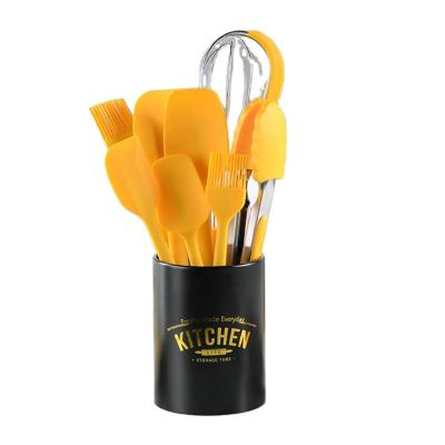 China Sustainable 8 Pcs Cooking Silicone Kitchen Utensils Set With Rack , Heat Resistant Kitchen Gadgets Tool Kit for sale