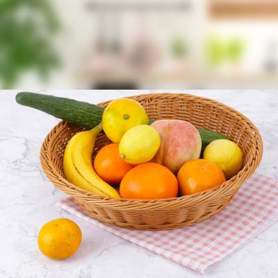 China Viable Hot Selling Vegetable Woven Tray, WovenImitation Rattan Fruit Tray With Wholesaler for sale