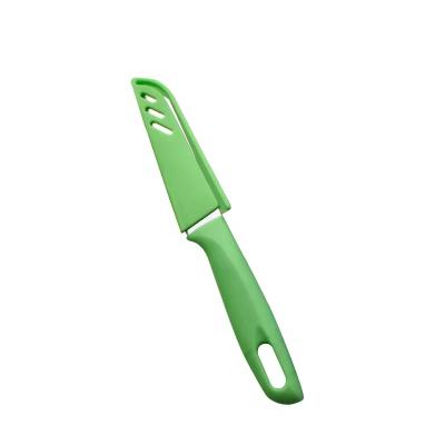 China Sustainable Stainless Steel Fruit Knife Peeling And Cutting Non-slip Handle With Knife Cover for sale