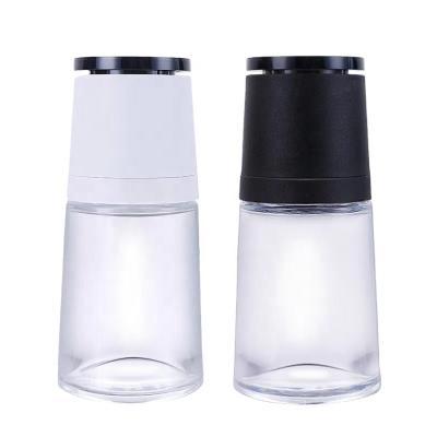 China Viable Freshly Manual Pepper Grinder Grinded Sea Salt and Pepper Glass Bottle Combined with Plastic Material for sale