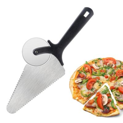 China Viable 2 in 1 Stainless Steel Pizza Cutter Wheel Slicer - Stainless Steel Pizza Cutter Knife for sale