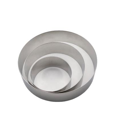 China Sustainable Stainless Steel Mousse Ring Thickened Round Cake Ring Cake Mold 6/8 Inch / Set Baking Tools for sale