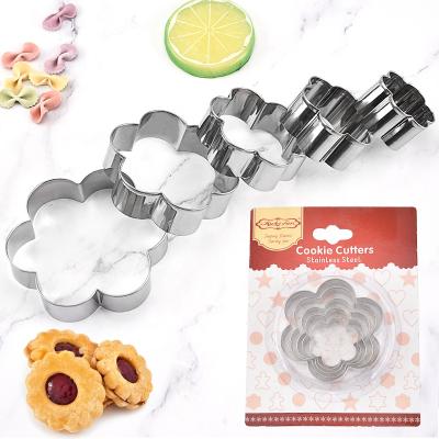 China Newest Sustainable 5PCS Baking Cookie Mold , Biscuit Cookie Cutter Cake Rings Big Discount for sale