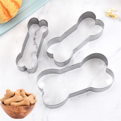 China Newest Viable 3PCS Dog Bone Pastry Cookie Mold, Cookie Cutter Cake Rings Big Discount for sale