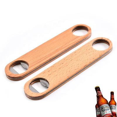 China Newest Sustainable Wooden Bottle Opener, Single Handle Can Opener With Good Quality for sale