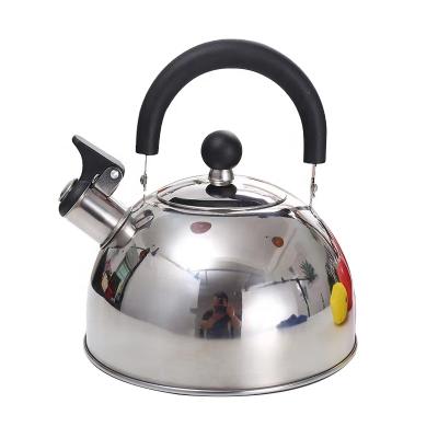 China Universal Gas Induction Kettle Whistling Kettle Stainless Steel Mirror Whistling Kettle for sale