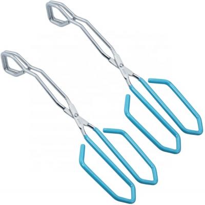 China New Style 28CM Sustainable Food Clamp Tongs, BBQ Cooking Serving Scissor Tongs Wholesaler for sale