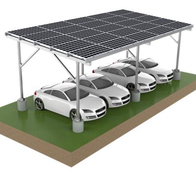 China Commercial And Residential Parking Structure Solar PV Racking System Car Park Pergola Solar Aluminum Carport for sale