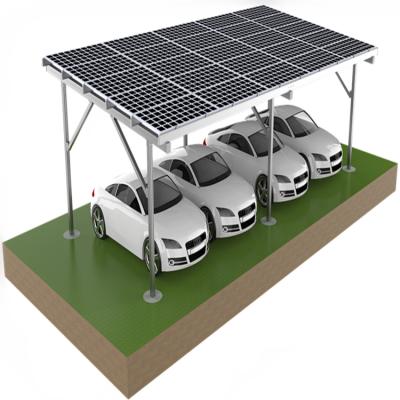 China Commercial And Residential Solar Panel Mounting OEM Car Parking Structure Off Grid Aluminum Solar Parking Lot System for sale