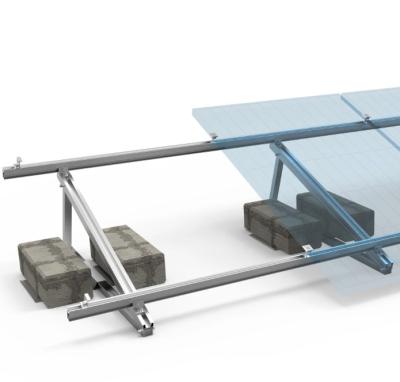 China Anodized PV Aluminum Structure Rack Ballast Brackets Solar Panel Flat Roof Ballasted Solar Racking for sale