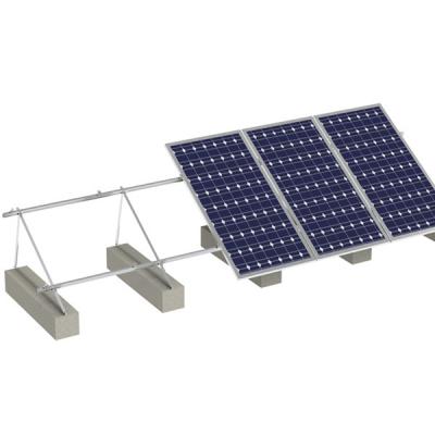 China Adjustable Anodized Aluminum Triangle Brackets Weighted Solar Panel Bracket Stretches System Solar Mounting Flat Roof for sale