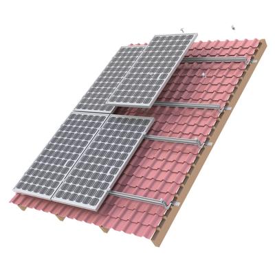 China & Al6005-T5; SUS 304 Stainless Steel Roof Top Stretching Structure Stainless Steel Hook Tile Roof Solar Mounting System for sale