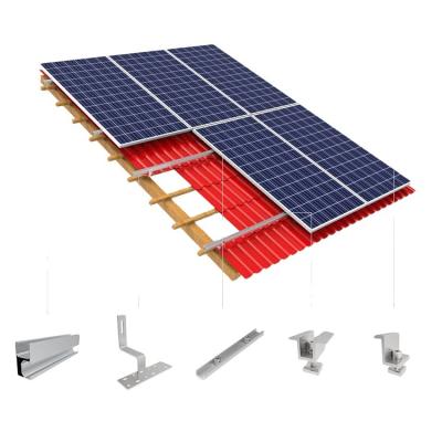 China Easy Install Aluminum Solar Tile Roof Hook PV Panel Bracket Solar Tile Roof Mounting System for sale