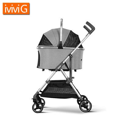 China M803 Small and Medium Pets Removable Large Capacity Storage Portable Foldable Outdoor Dog Stroller for sale