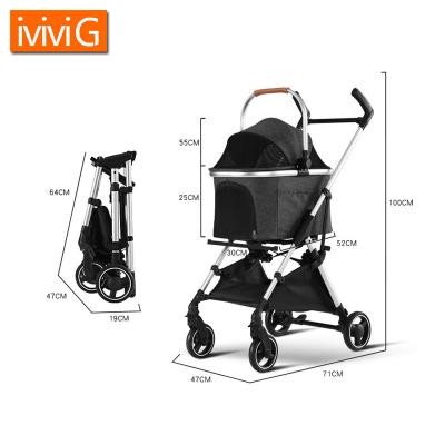 China High quality customized detachable separate cart small and medium animal pet stroller view pet cart M801 for sale