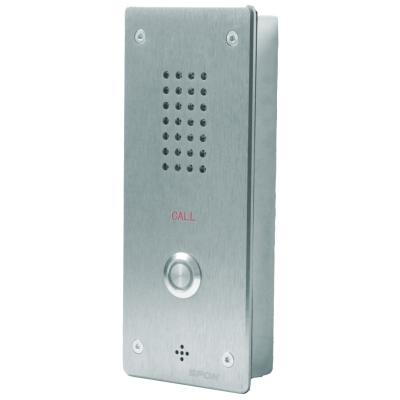 China Compact Single-button Two-way Duplex Compact Handsfree Two-way Duplex Metal IP Network Light Weight Intercom Audio Panel Flush Mount Slot Type for sale