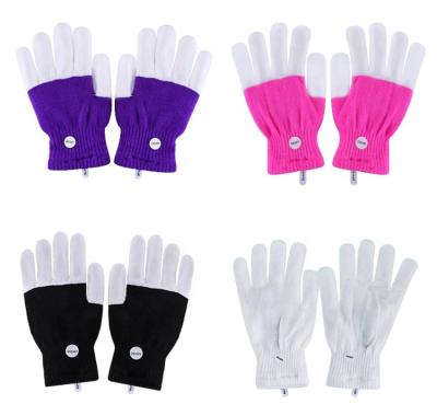 China Nylon Dance Show Novelty Raynaud's Disease Colorful Led Flashing Mitts For Kids Christmas Gift And Concert Supplies for sale