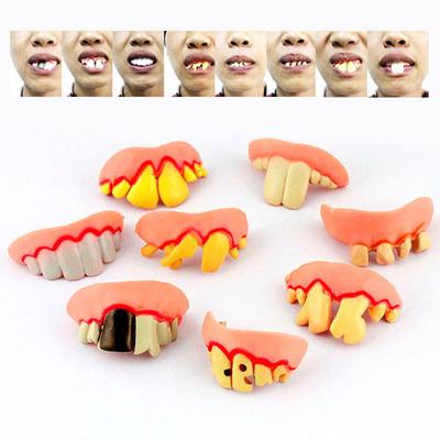 China Uwant Funny Tricky Festival Festival Props Funny Tricky Props Spoof Tricky Props Wigs Dentures Mustache Black Set for sale