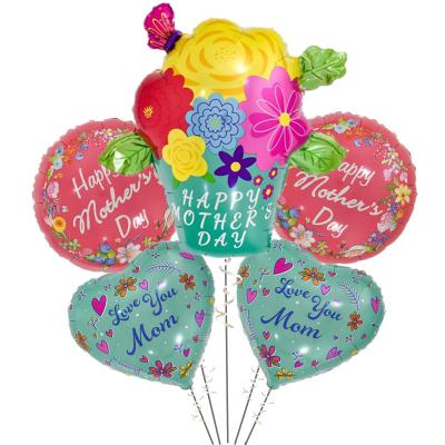 China New Mother's Day Party Decoration Card 5pcs Package Happy Mothers Day Balloons Trophy Shape Balloon For Mother's Day for sale