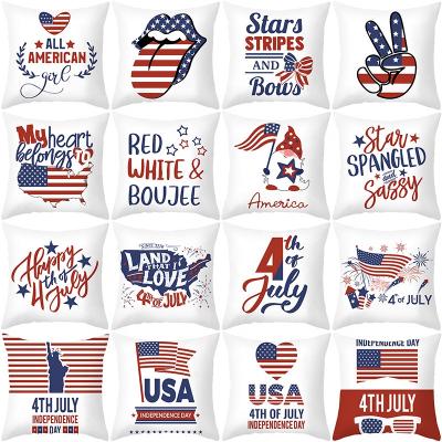 China American Flag Sofa Pillow Case Letter Pillowcase Independence Day National Border Household Nondisposable Items for sale