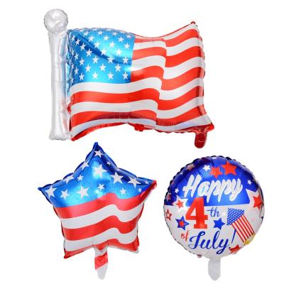 China Festival Decoration American Flag Shape Independence Day Balloon USA National Day 4th of July Balloon Party Decoration Supplies for sale