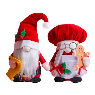 China Red Gnome Rudolph Doll Decoration Ornaments New Christmas Decoration Props Stuffed Plush Lion Doll for sale