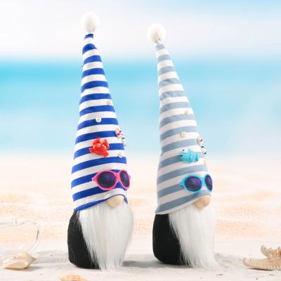 China Hot Party Decoration Amazon Business 30cm Gnome Doll Sunglasses Beach Theme Decor Rudolph Faceless Doll for sale