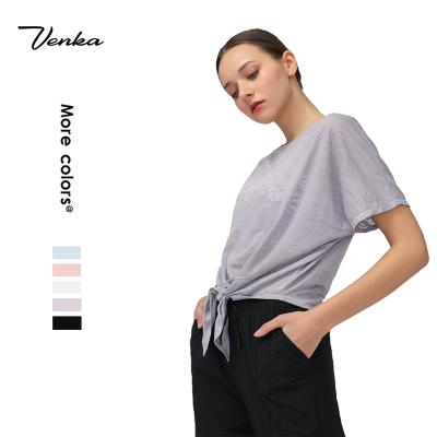 China Wholesale MOQ Ladies Workout Shirts And Tops Breathable Cotton Low See Through Breathable Loose Plus Size T-shirt Women for sale