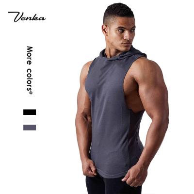 China Anti-Wrinkle Men's Gym Hoodie Customized Logo Gym Fitness Tank Top Plus Size Men's Hoodi Hoodies and Sweatshirts for sale