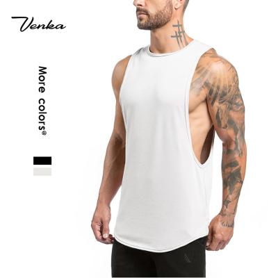 China Tank Tops Logo Sports Casual High Quantity Mens Muscle Clothing QUICK DRY Tops Gym Custom Print Men's Workout OEM for sale