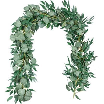 China High Grade Designs Table Christmas Eucalyptus Decor Garland Artificial PVC Christmas Garland Green For Tree for sale