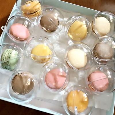 China Plastic Clear 4-8cm Open Transparent Plastic Ball For Christmas Decor Pendants DIY Present Hanging Candy Box for sale