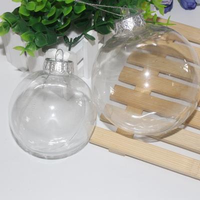 China Hot Selling Plastic Clear Christmas Ball Bauble Hanging Decorations Ornaments Christmas Tree Hanging Decor for sale