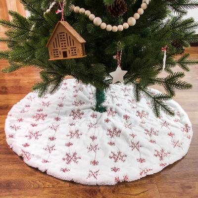 China Wholesale Pink Tree Skirt Christamas Christmas Tree Decoration Soft Plush Floor Mat Christmas Tree Decoration for sale