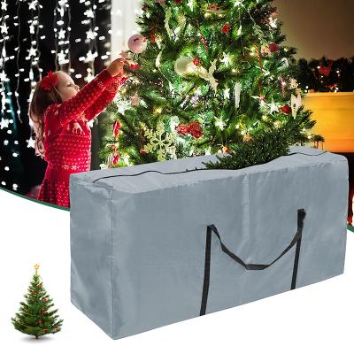 China Gray Christmas Tree Storage Bag Dustproof Cover Folding Waterproof Quilt Clothes Warehouse Storage Bags for sale