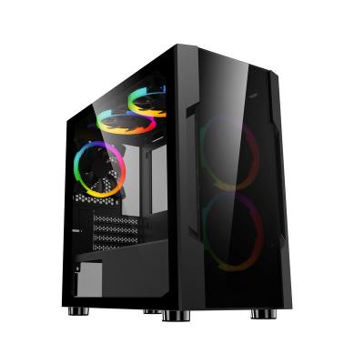 China Mini Tower Gaming Desktop Case with M1 Tempered Glass for sale