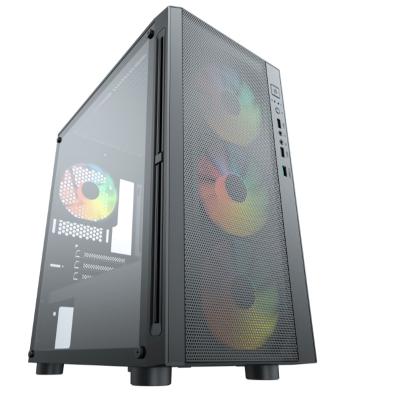 China With Fan Micro ATX Gaming Case Computer Case Gamer Cabinet With Mesh Model 3403 for sale