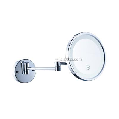 China HSY1007 hotel lighted led light makeup wall mirror with sensor switch in mirror sheet for sale