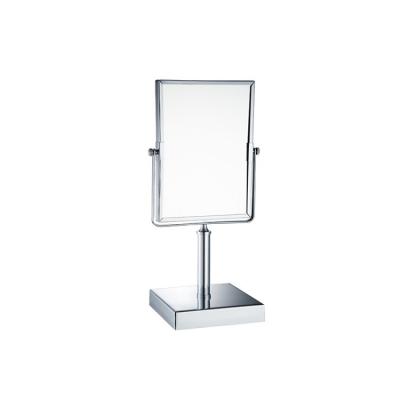 China HSY-909 Cosmetic Double Side Rectangular Magnifying Metal Makeup Desktop Mirror for sale